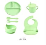 ست ظرف و پیشبند سیلیکونی نوزاد - Image 4