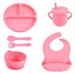 ست ظرف و پیشبند سیلیکونی نوزاد - Image 2